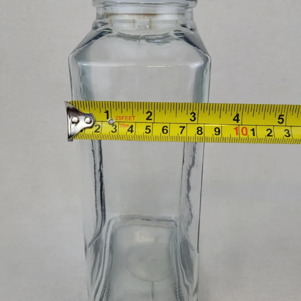 Anchor Hocking Glass Juice Carafe Pitcher with Lid‎ 1 Quart Clear Square USA